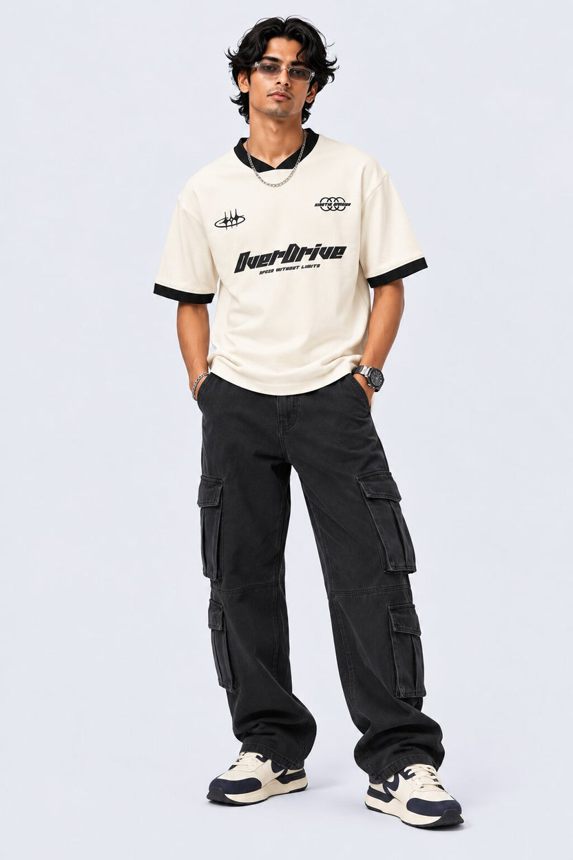 Mens Off White Typographic T-Shirt - Image 6