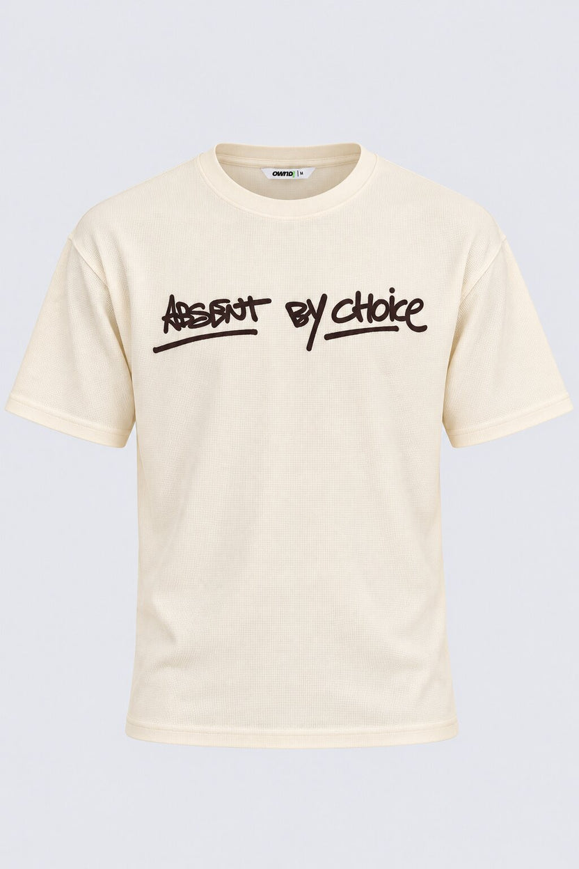 Mens Cream Letter Printed T-Shirt - Image 7