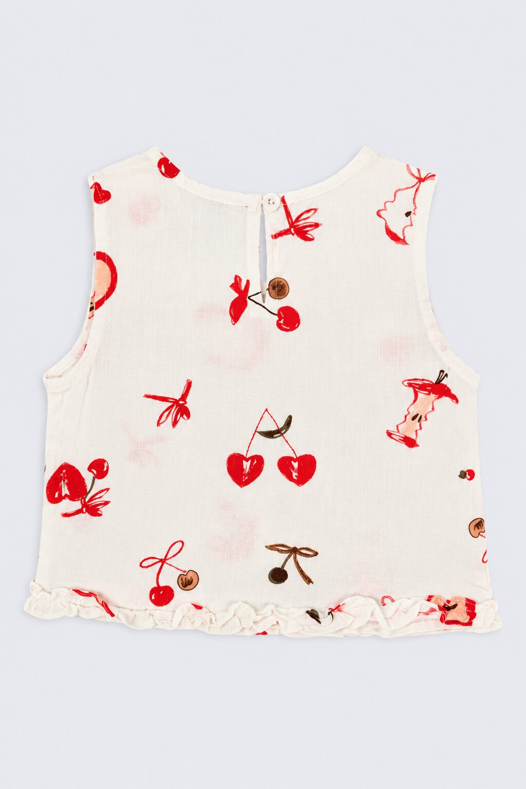 Girls Off White Cherry Loose Fit Co-Ord Set - Image 4