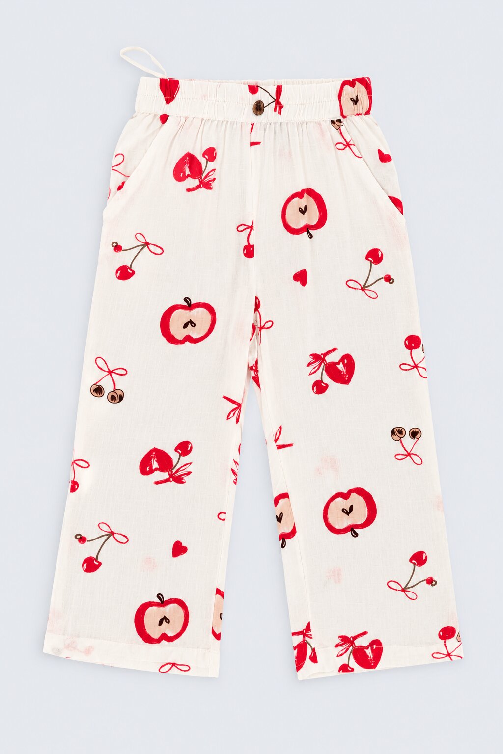 Girls Off White Cherry Loose Fit Co-Ord Set - Image 5
