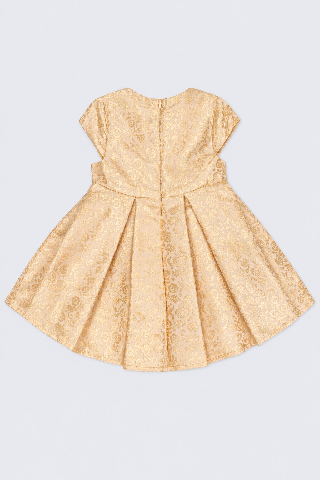 Girls Beige Paisley Print Fit & Flare Dress - Image 4