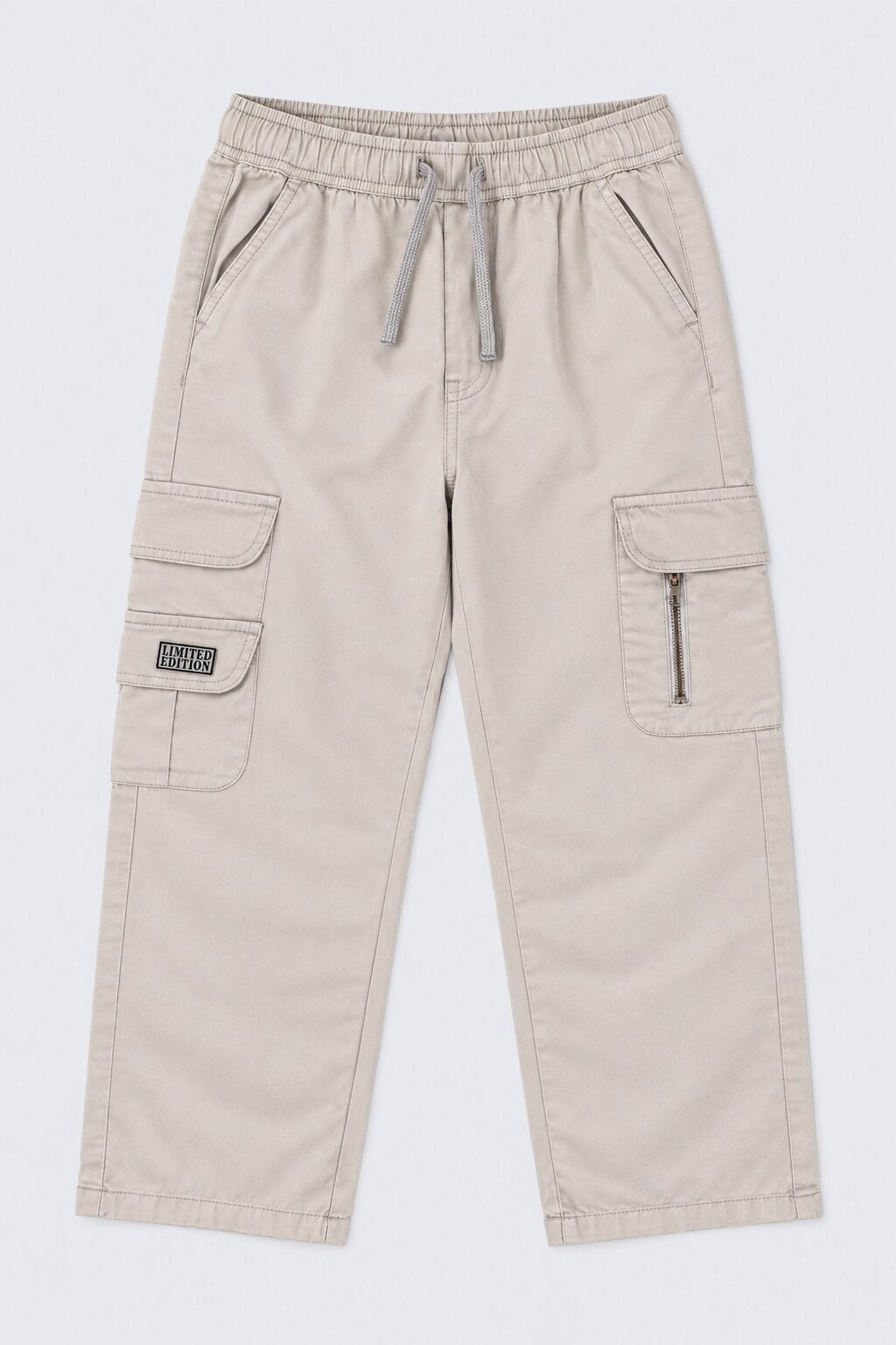 Tweens Boys Beige Jogger Fit Cargo Trouser With 8 Pocket - Image 2