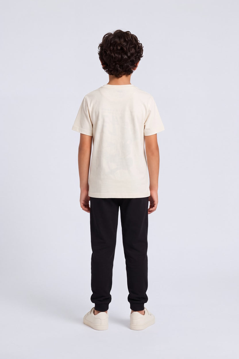 Tweens Boys Cream Spider Man Graphic Co-Ord Set - Image 3