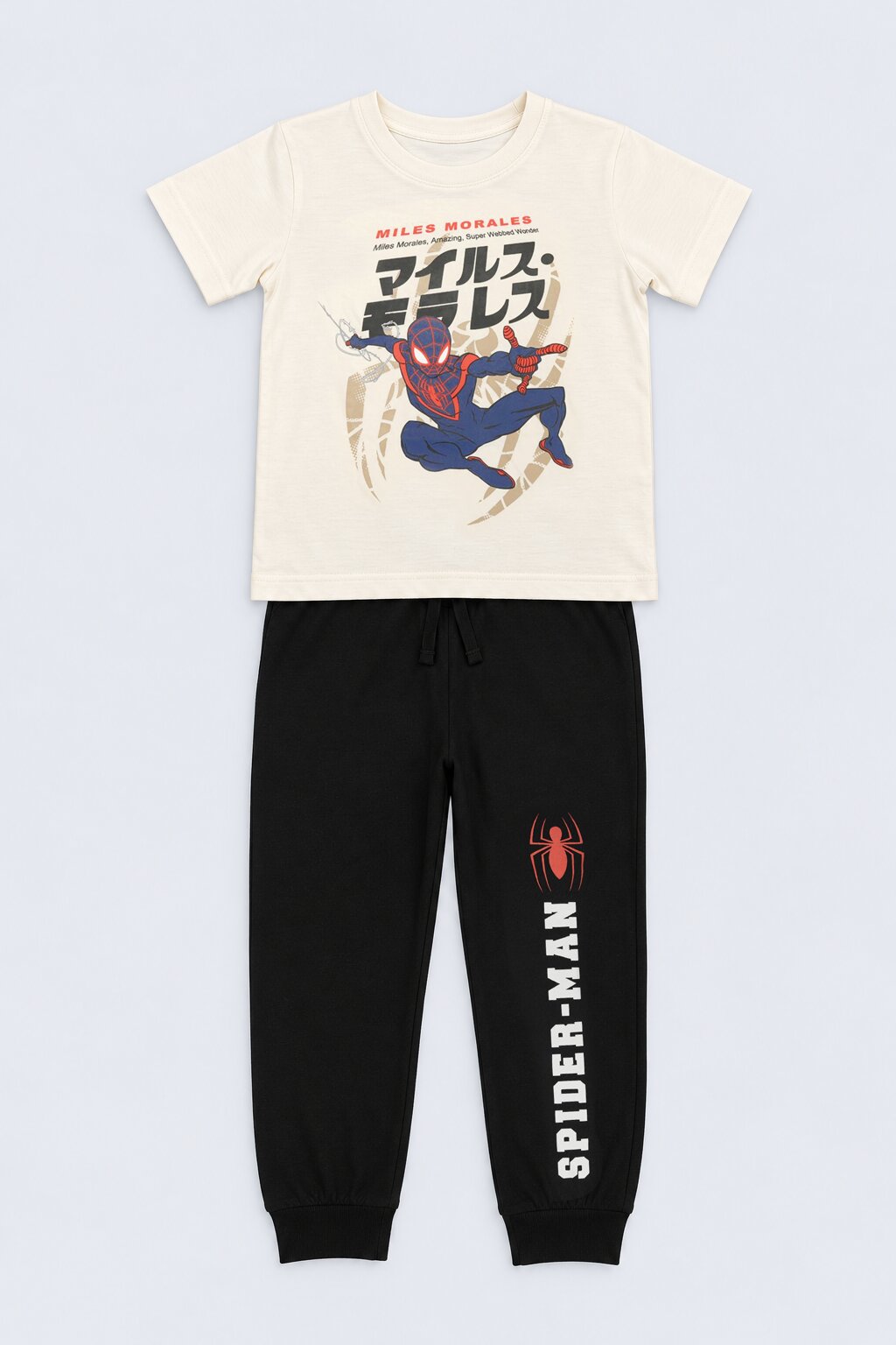 Tweens Boys Cream Spider Man Graphic Co-Ord Set - Image 6