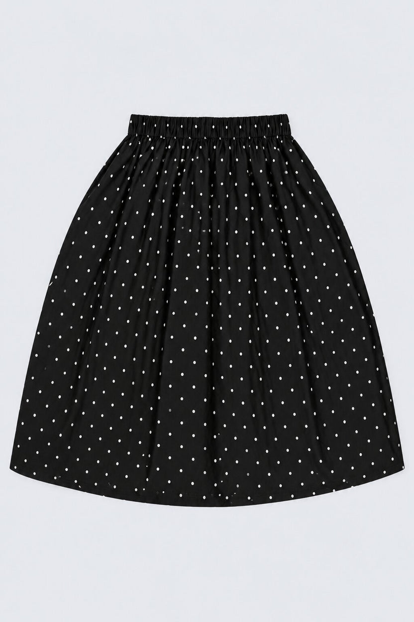 Tweens Girls Black Polka Dot Skirt - Image 4