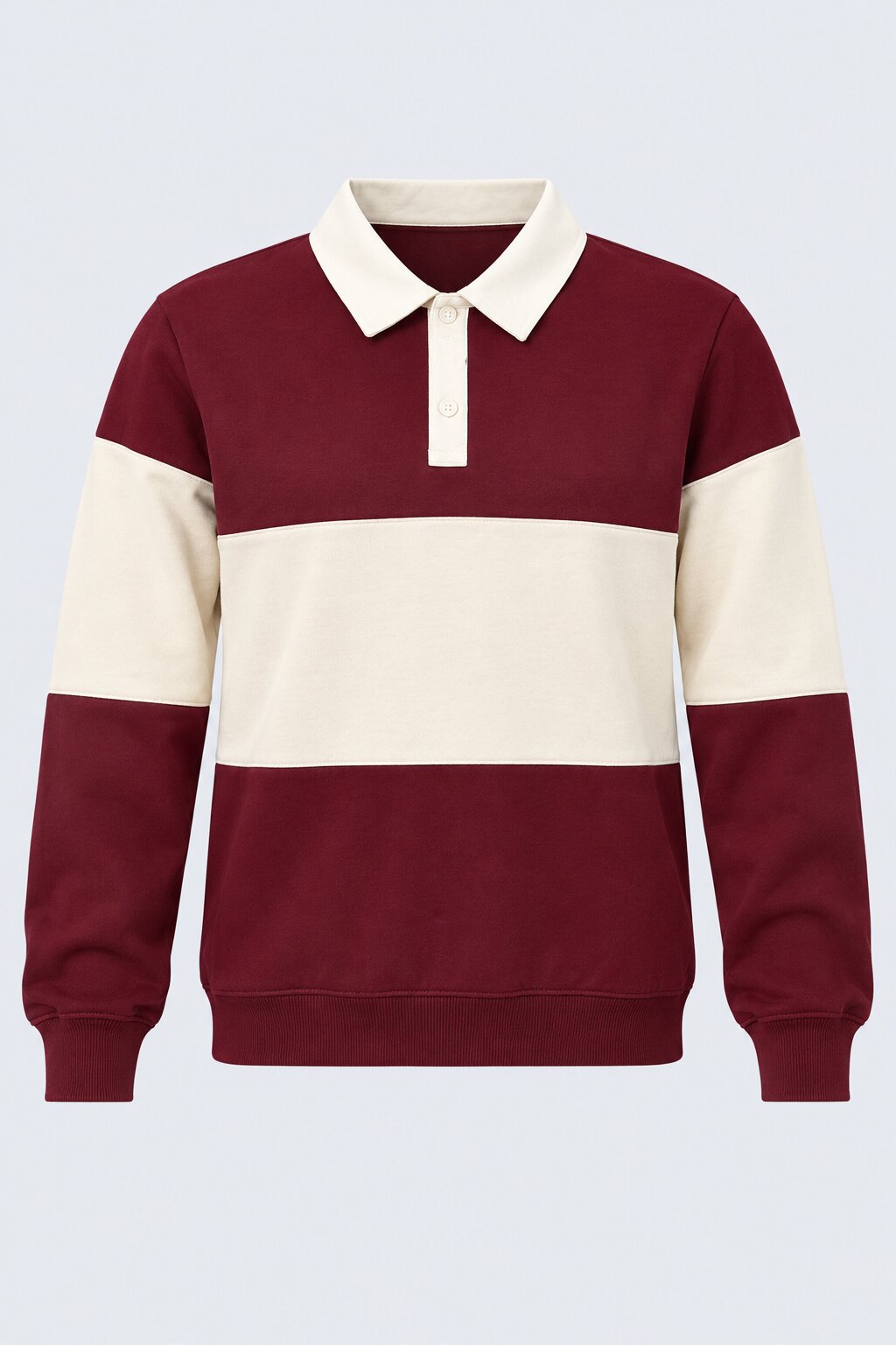 Mens Maroon Cotton Blend Regular Fit Sweatshirt - Image 7