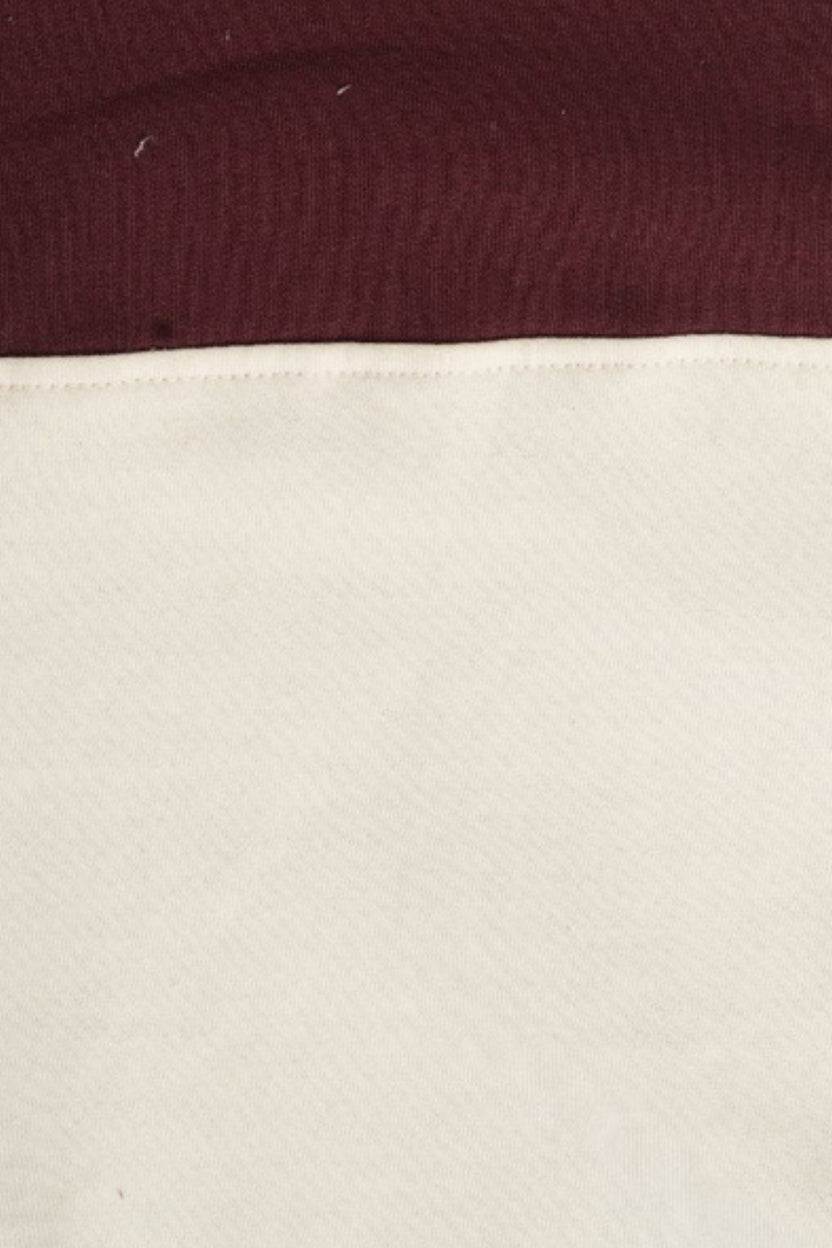 Mens Maroon Cotton Blend Regular Fit Sweatshirt - Image 8
