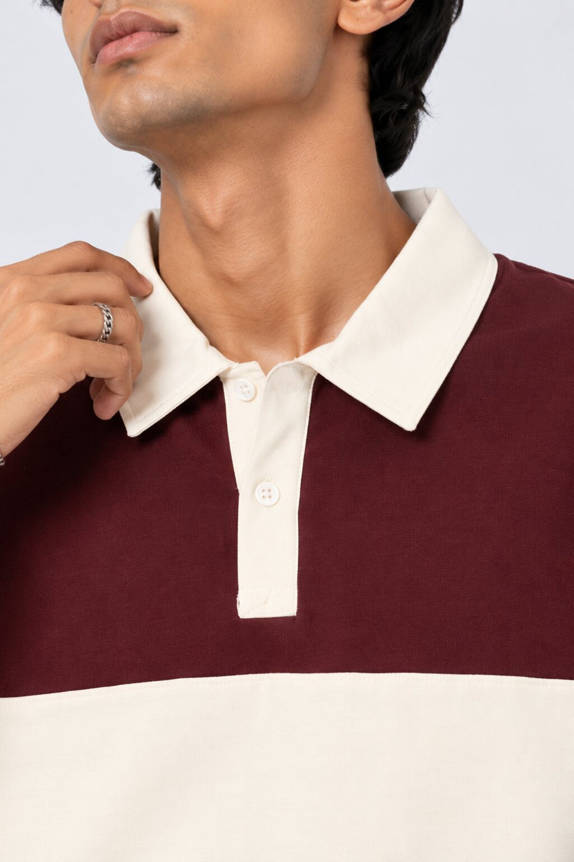 Mens Maroon Cotton Blend Regular Fit Sweatshirt - Image 9
