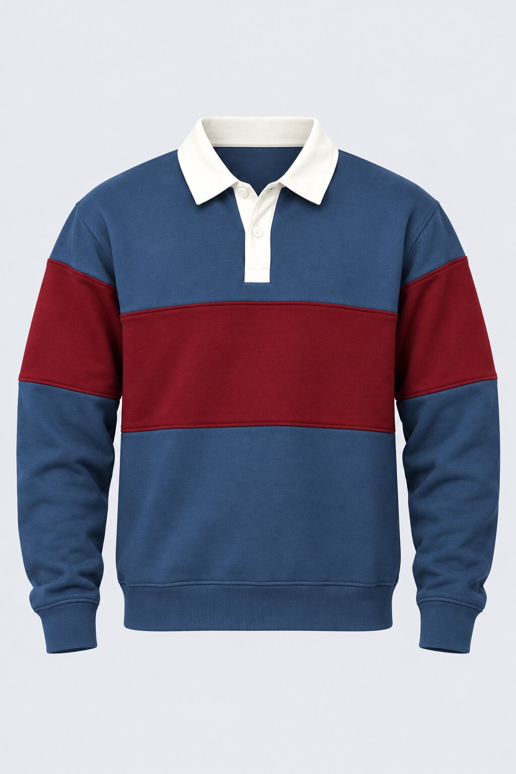 Mens Navy Cotton Blend Regular Fit Sweatshirt - Image 7