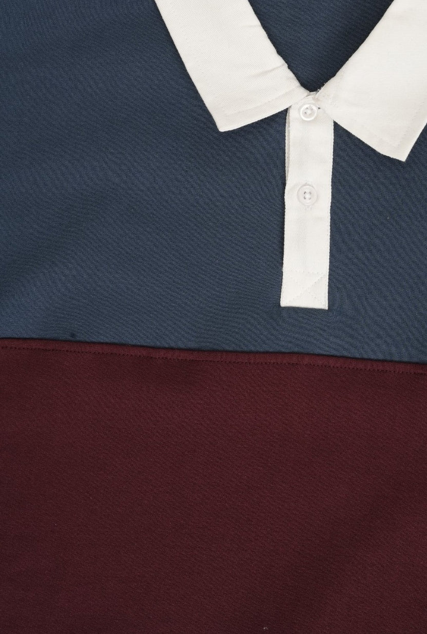 Mens Navy Cotton Blend Regular Fit Sweatshirt - Image 8