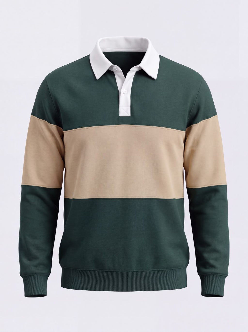 Mens Dark Green Cotton Blend Regular Fit Sweatshirt - Image 7