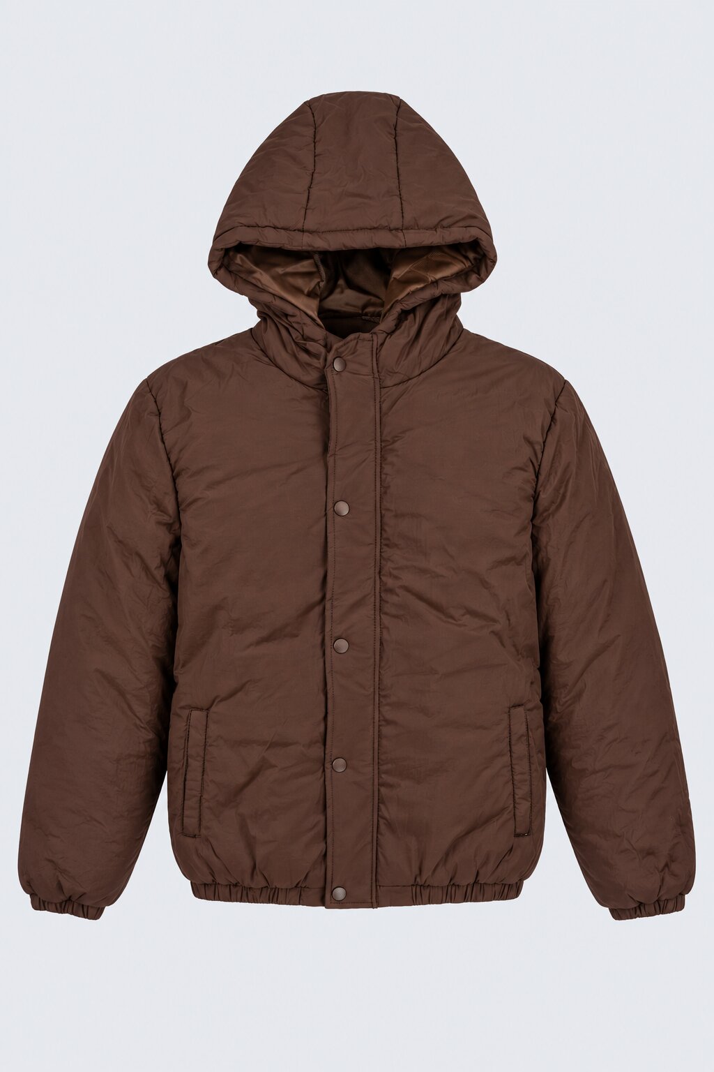 Mens Brown Wear Regular Fit Hooded Jacket - Image 7