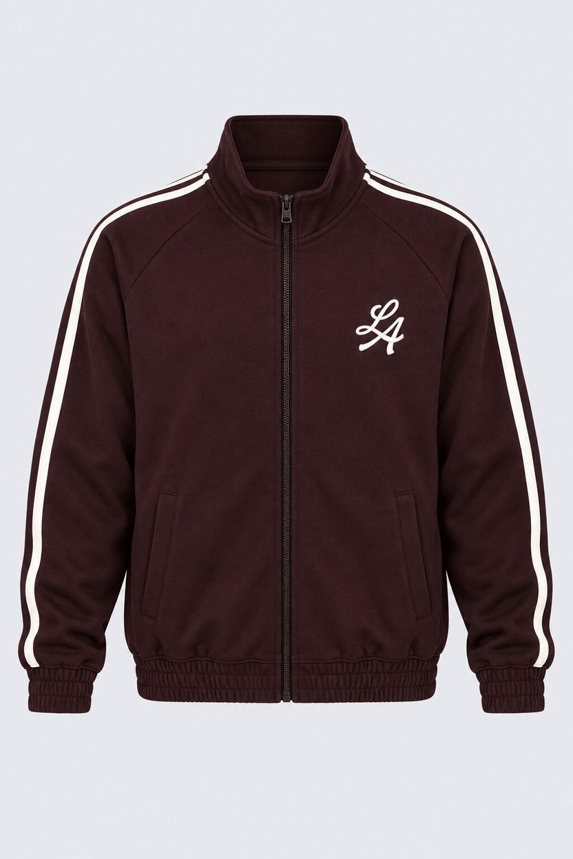 Mens Maroon Raglan Sleeves Regular Fit Jacket - Image 7