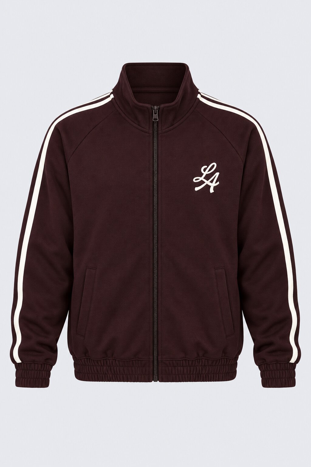 Mens Maroon Raglan Sleeves Regular Fit Jacket - Image 7
