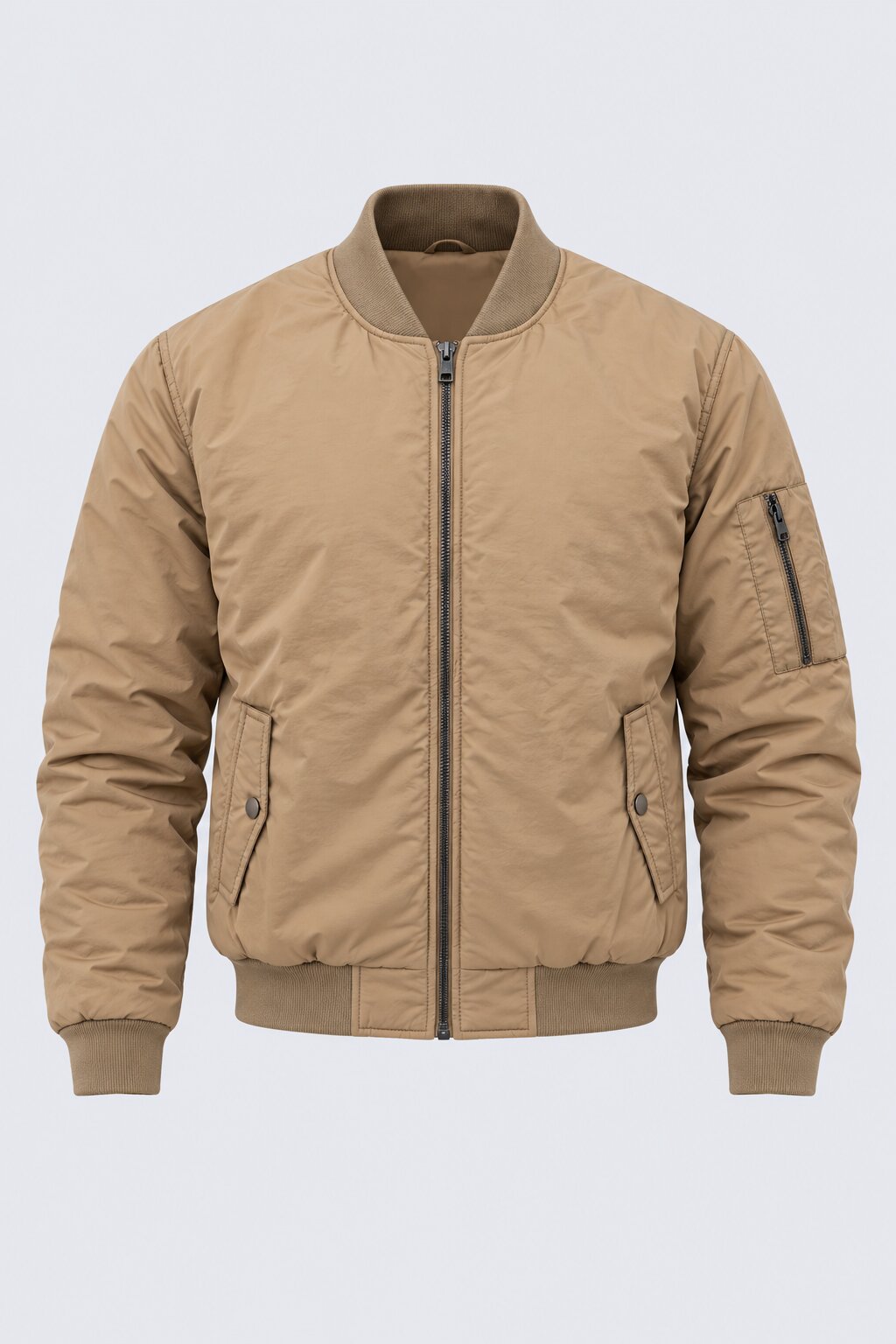Mens Brown Nylon Blend Regular Fit Jacket - Image 7
