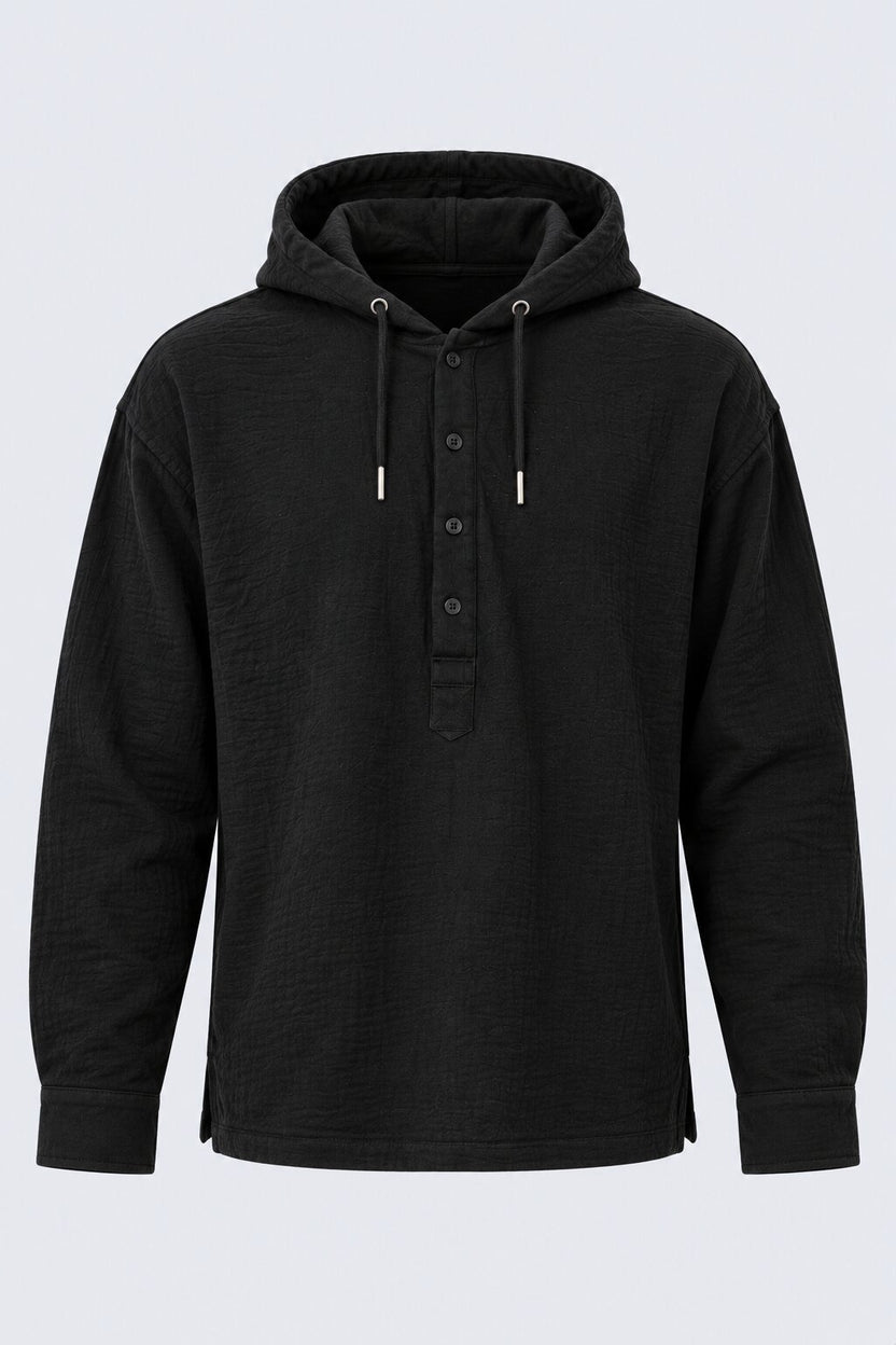 Mens Black Cotton Regular Fit Sweatshirt - Image 7