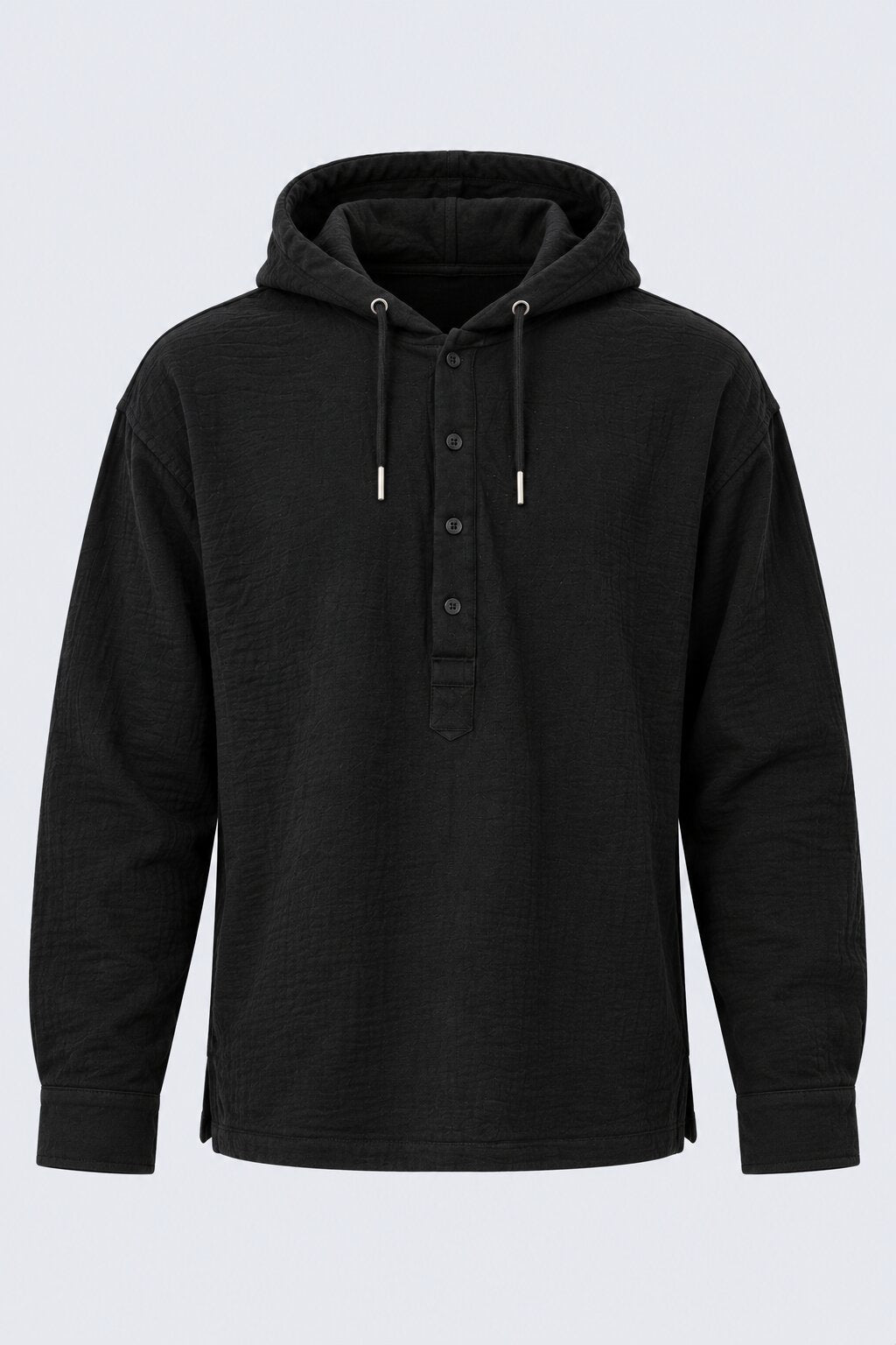 Mens Black Cotton Regular Fit Sweatshirt - Image 7