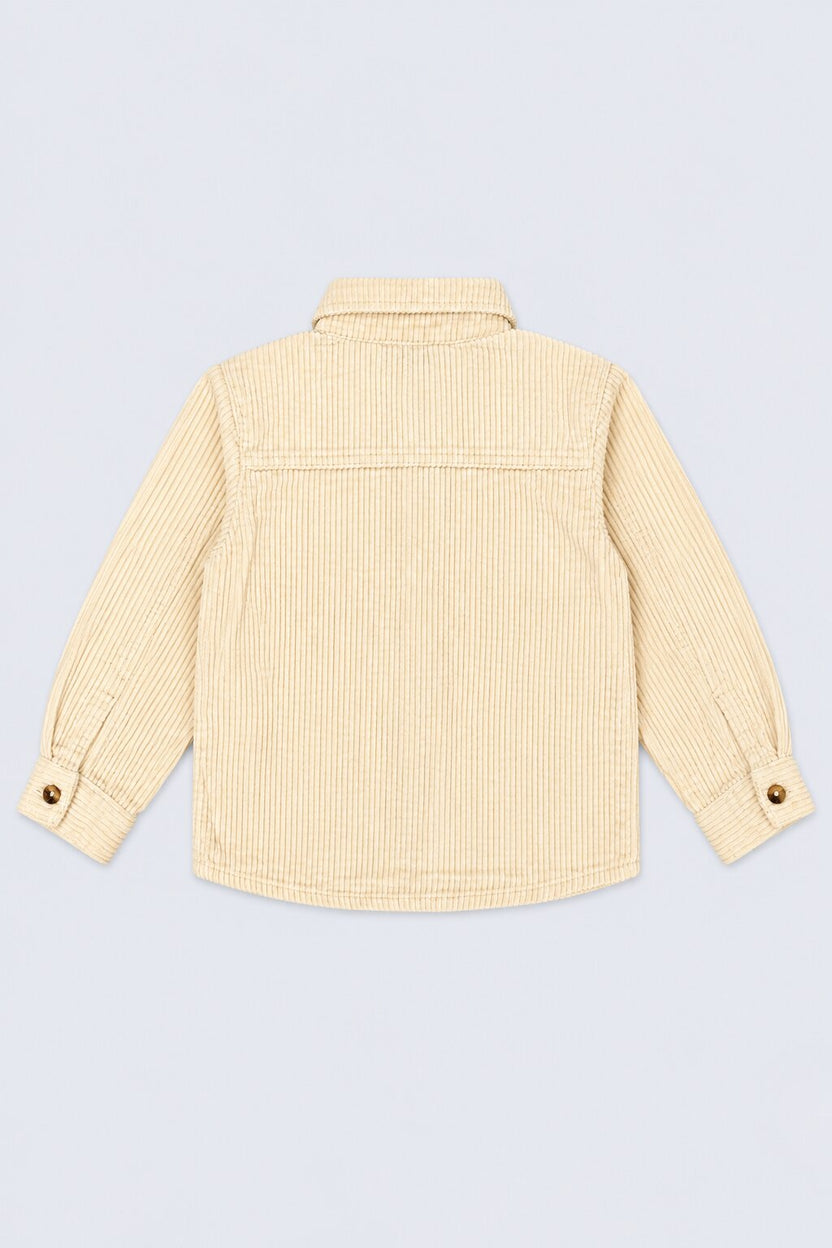 Boys Off White Regular Fit Cotton Shirt - Image 4