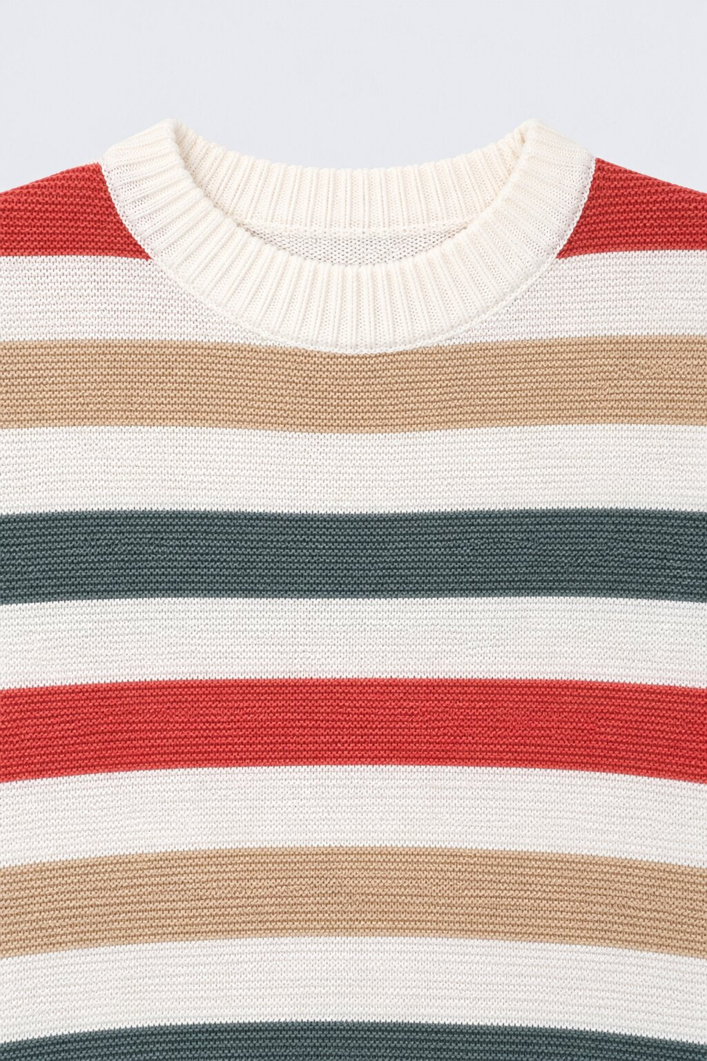 Boys Multi Color Striped Knitted Sweater - Image 6