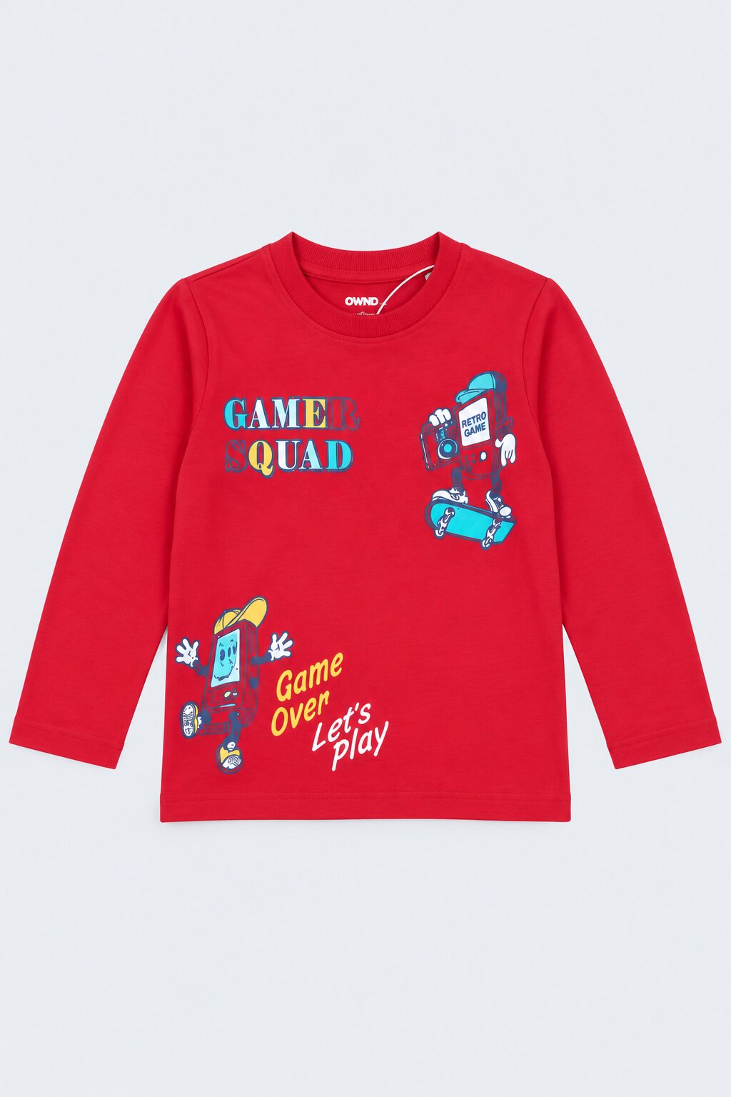 Boys Red Gamer Graphic Print T-Shirt - Image 2
