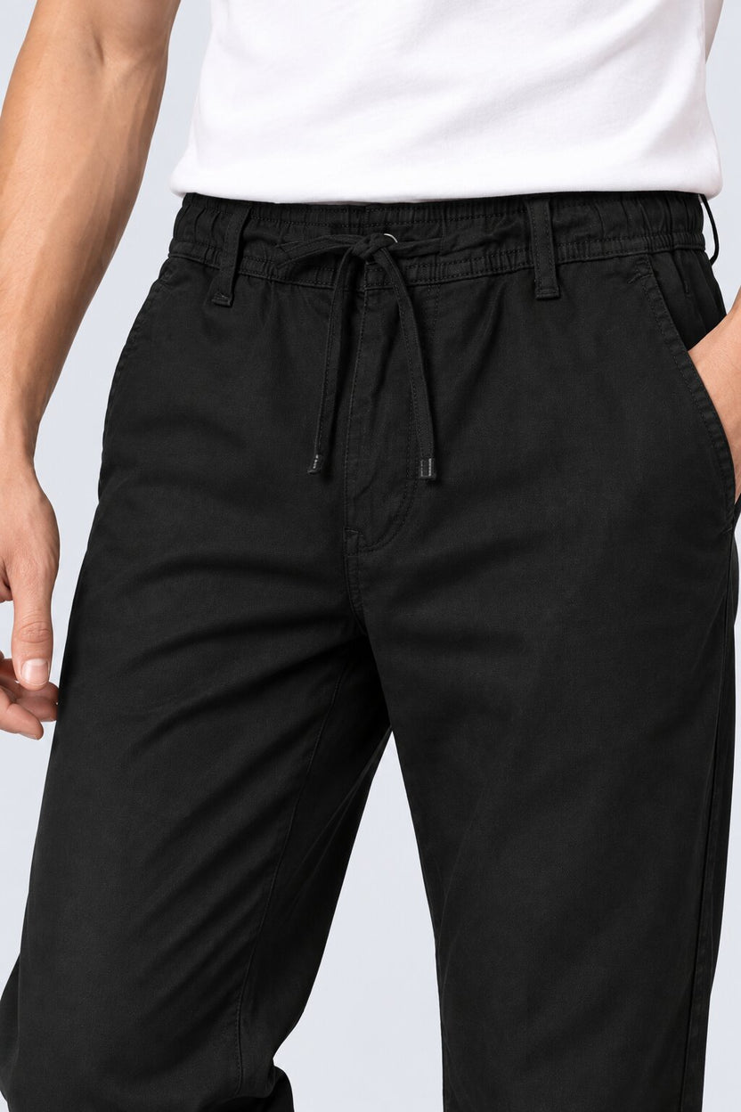 Mens Solid Black Regular Fit Trouser - Image 3