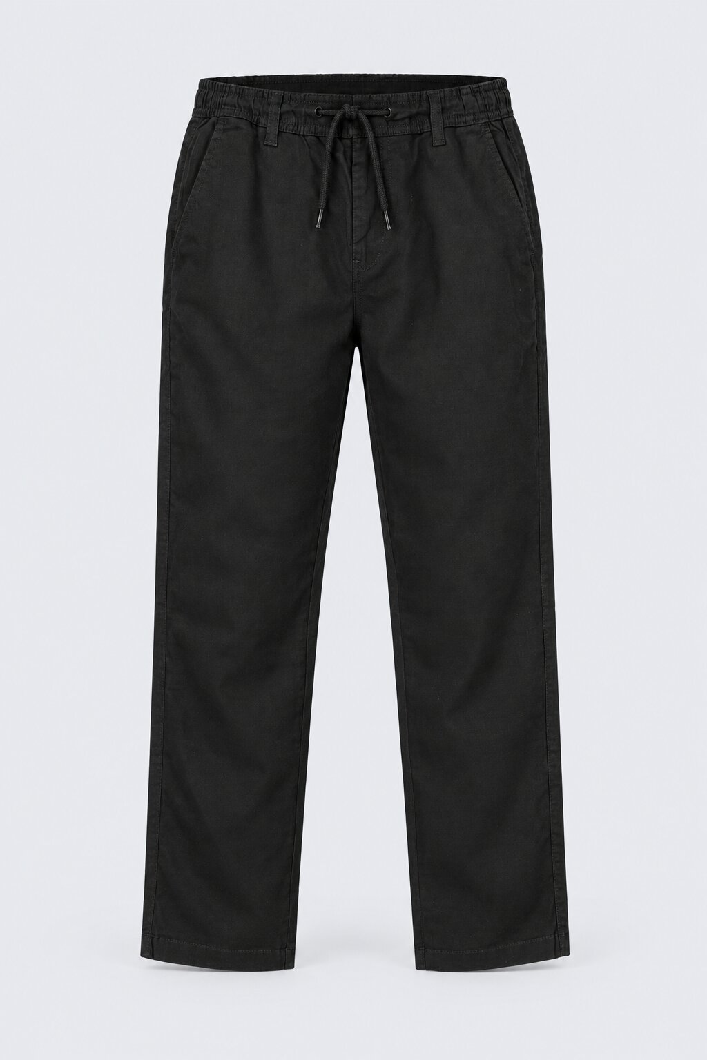 Mens Solid Black Regular Fit Trouser - Image 7
