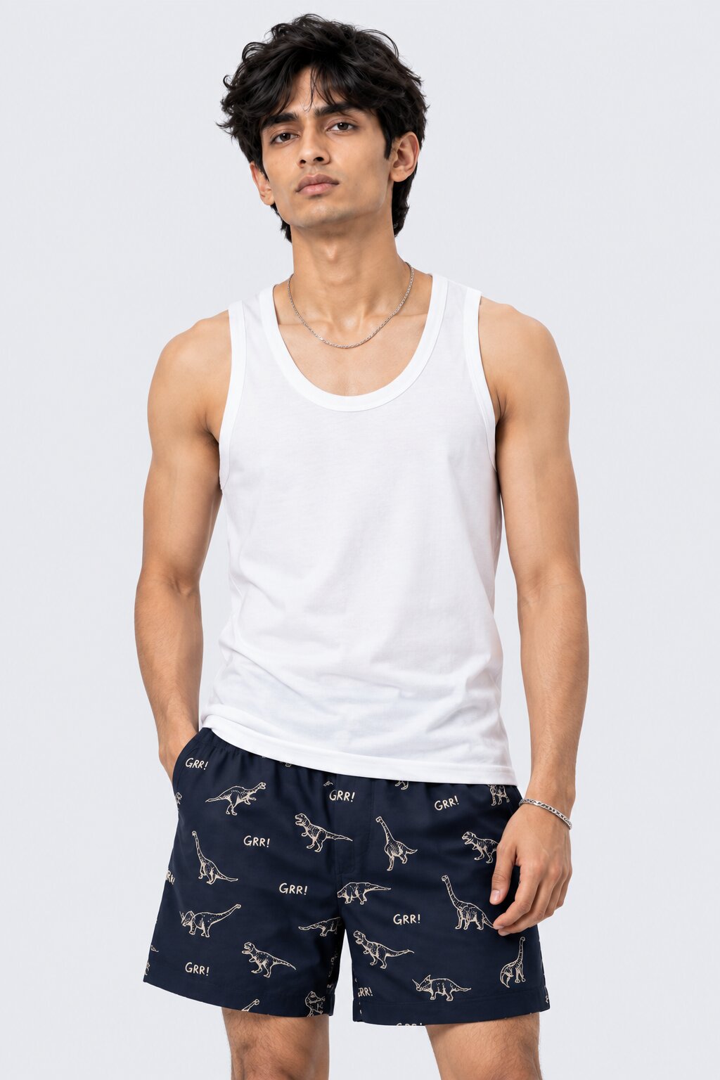 Mens Solid White Pack of 2 Vest - Image 1