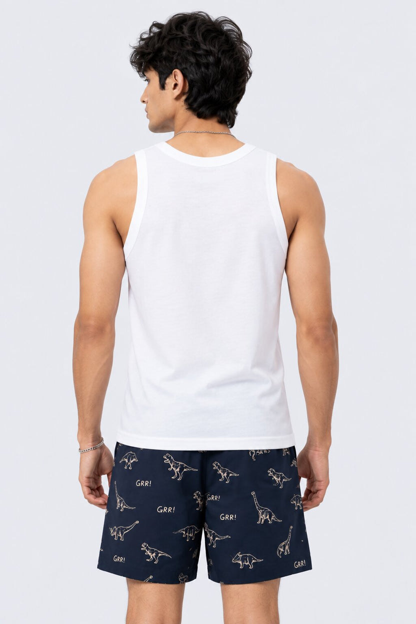 Mens Solid White Pack of 2 Vest - Image 4