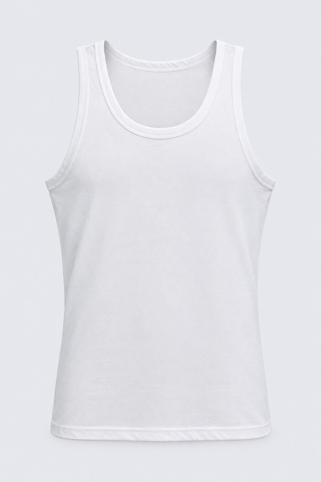 Mens Solid White Pack of 2 Vest - Image 6