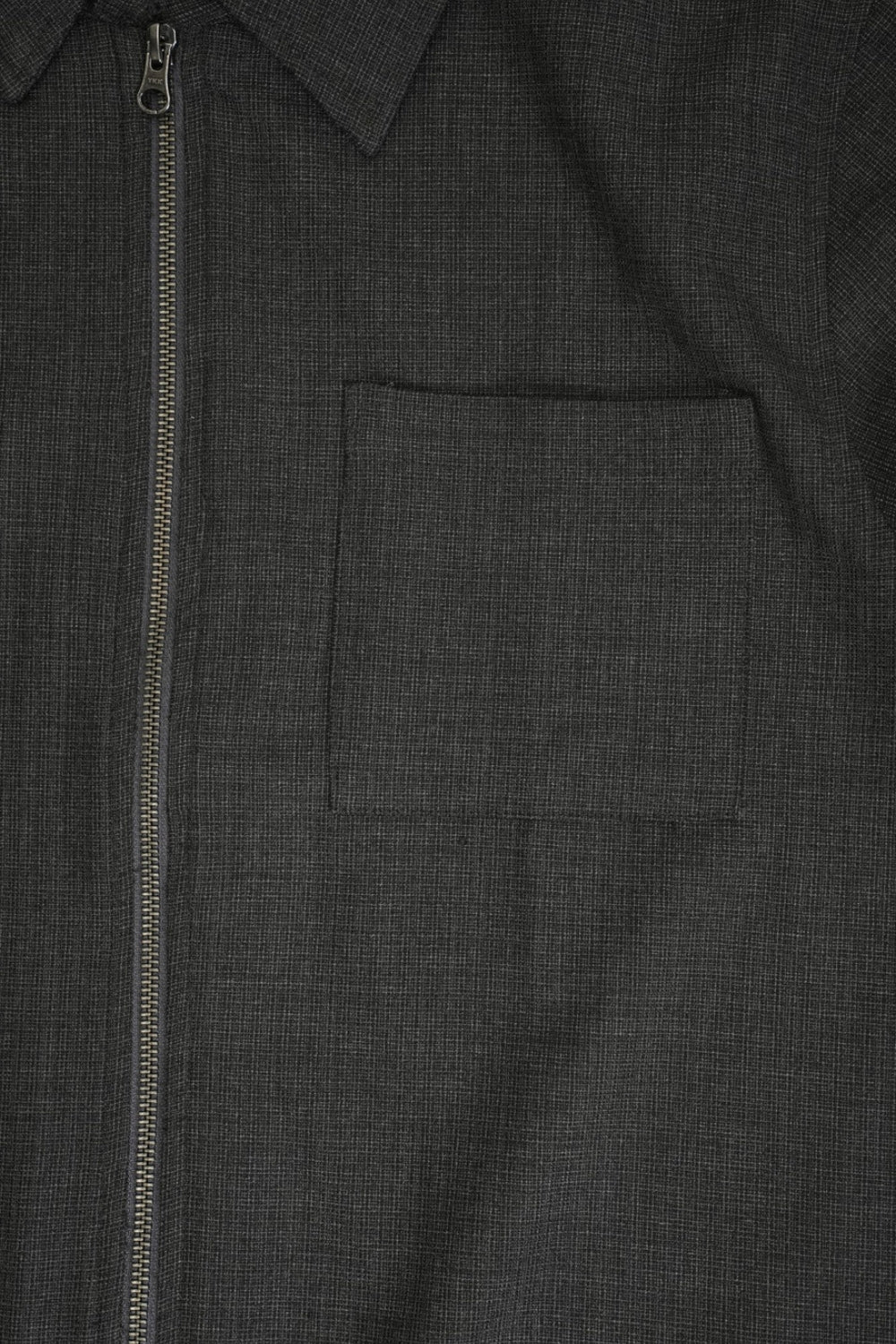 Mens Grey Textured Solid Zip-Up Jacket - Image 8