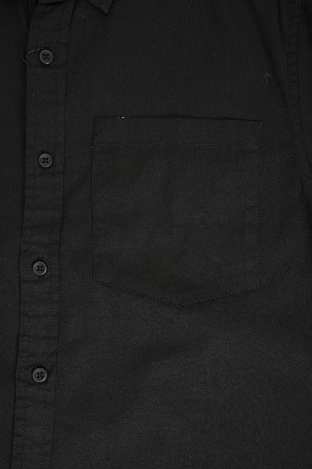 Mens Solid Black Formal Shirt - Image 8