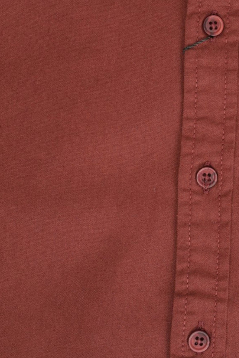 Mens Solid Rust Formal Shirt - Image 8