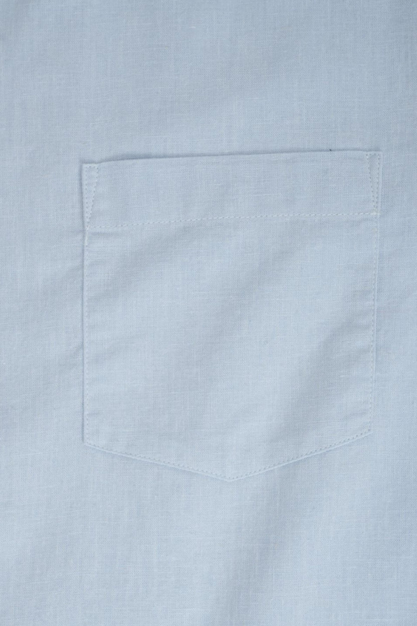 Mens Solid Light Blue Formal Shirt - Image 8