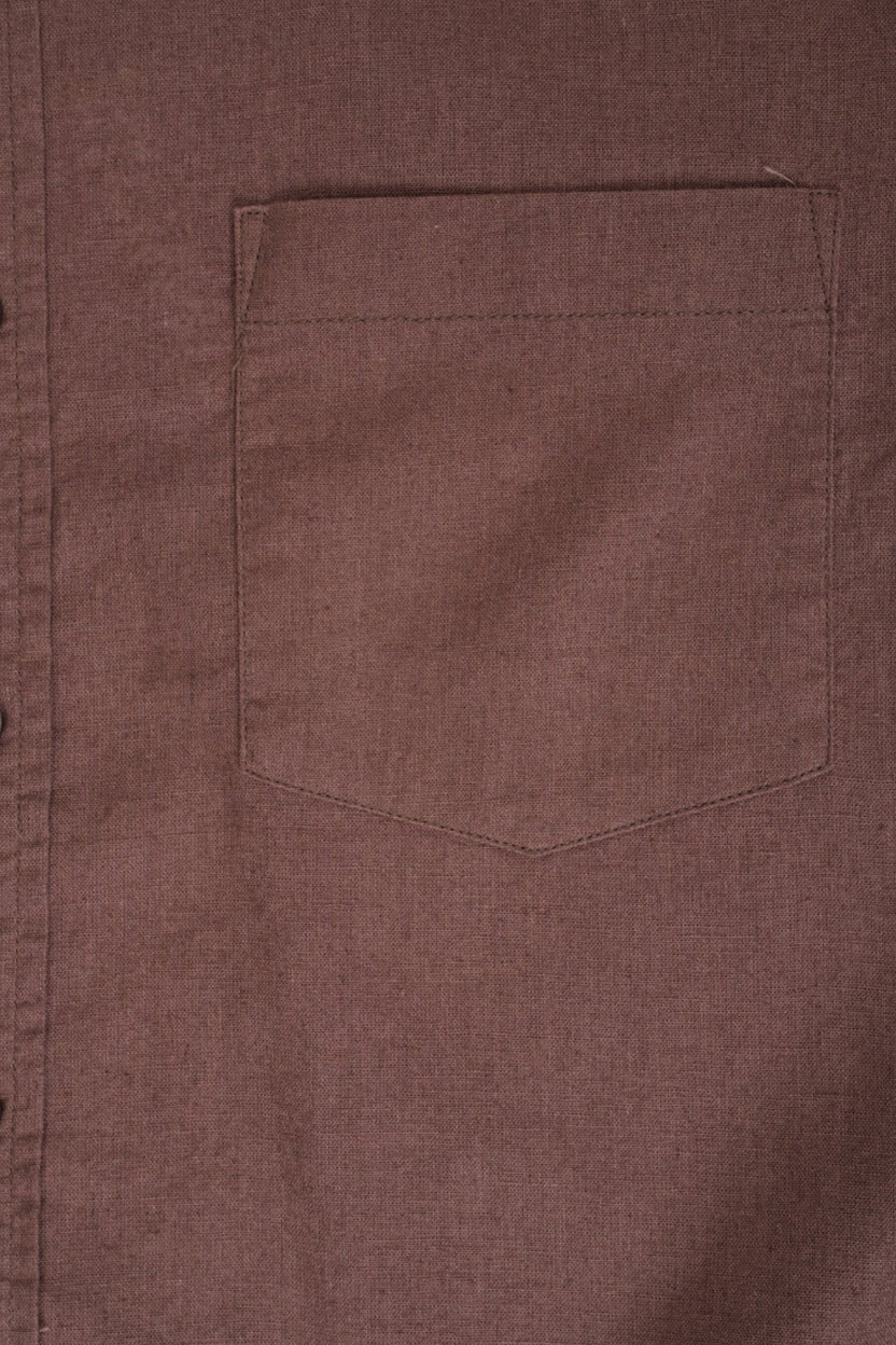 Mens Solid Brown Formal Shirt - Image 8