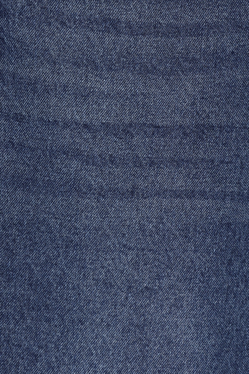 Womens Blue Solid Wide Leg Jeans - Image 8