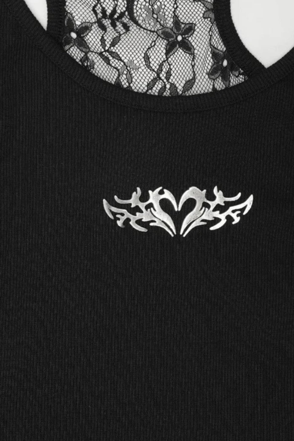 Womens Black Ribbed Cami Top - Image 8