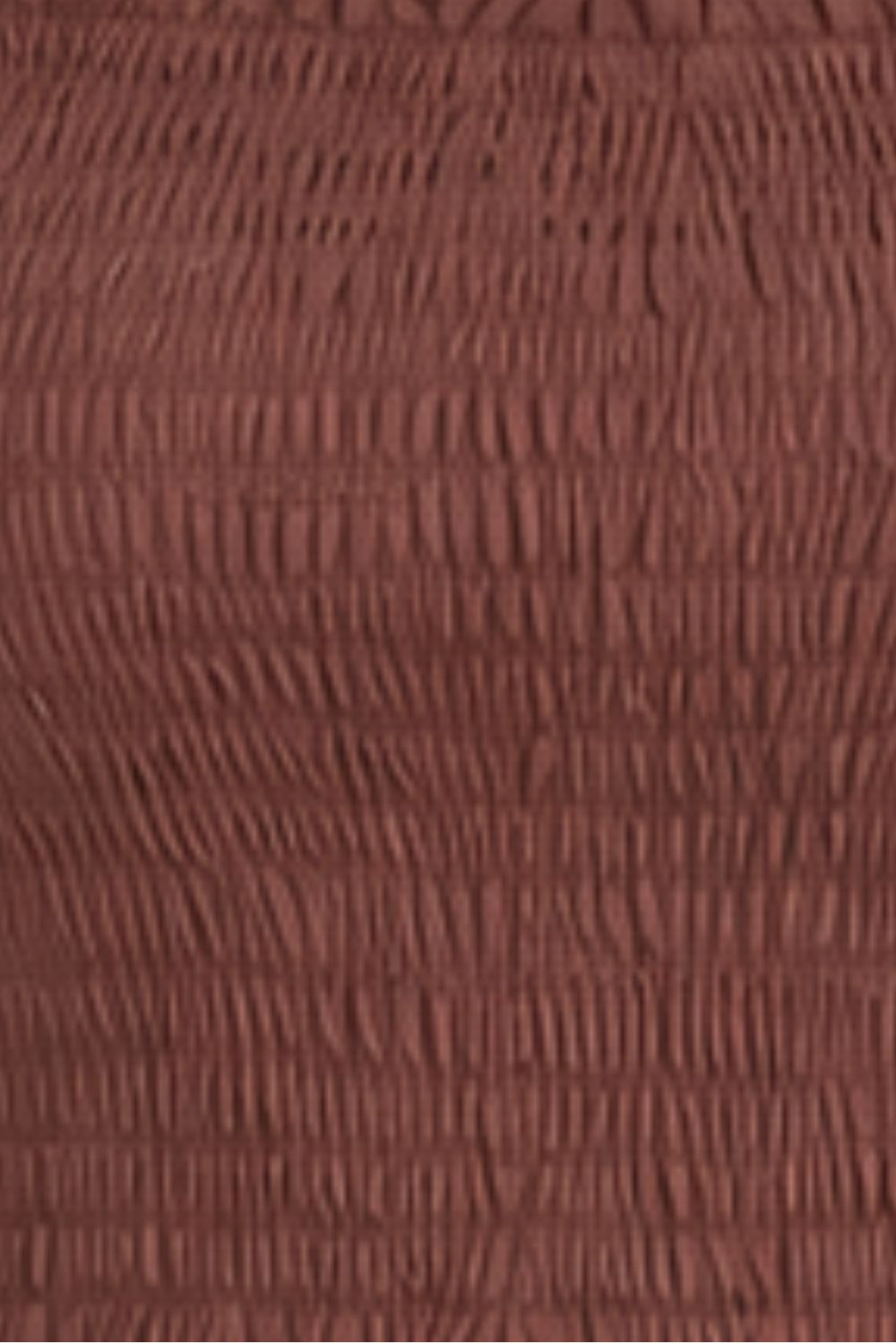 Womens Solid Brown Smocked Tiered Dress - Image 8