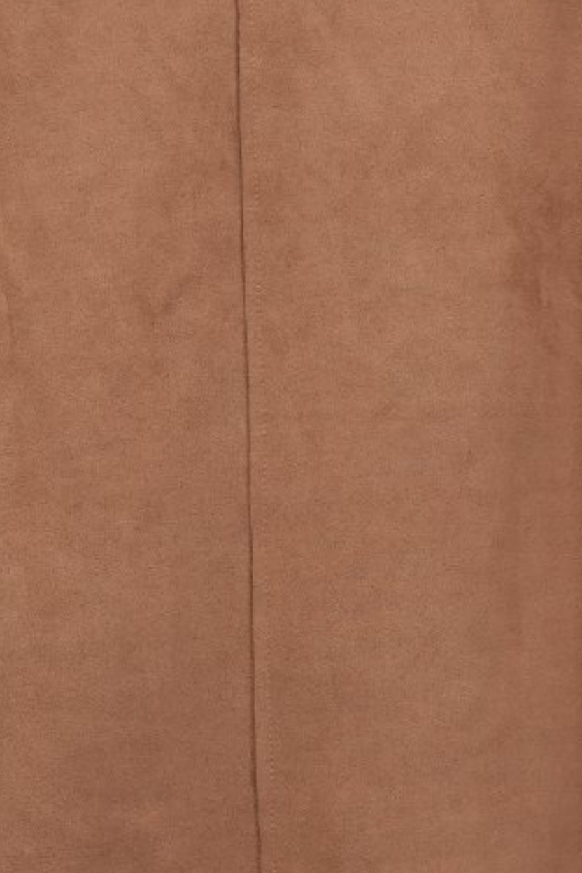 Womens Solid Brown Suede Front Shrug - Image 8
