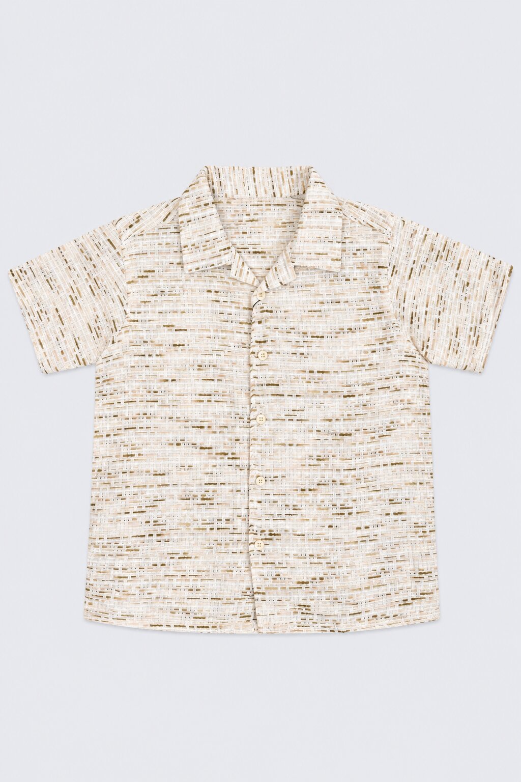 Tweens Boys Cream Textured Cotton Shirt - Image 2