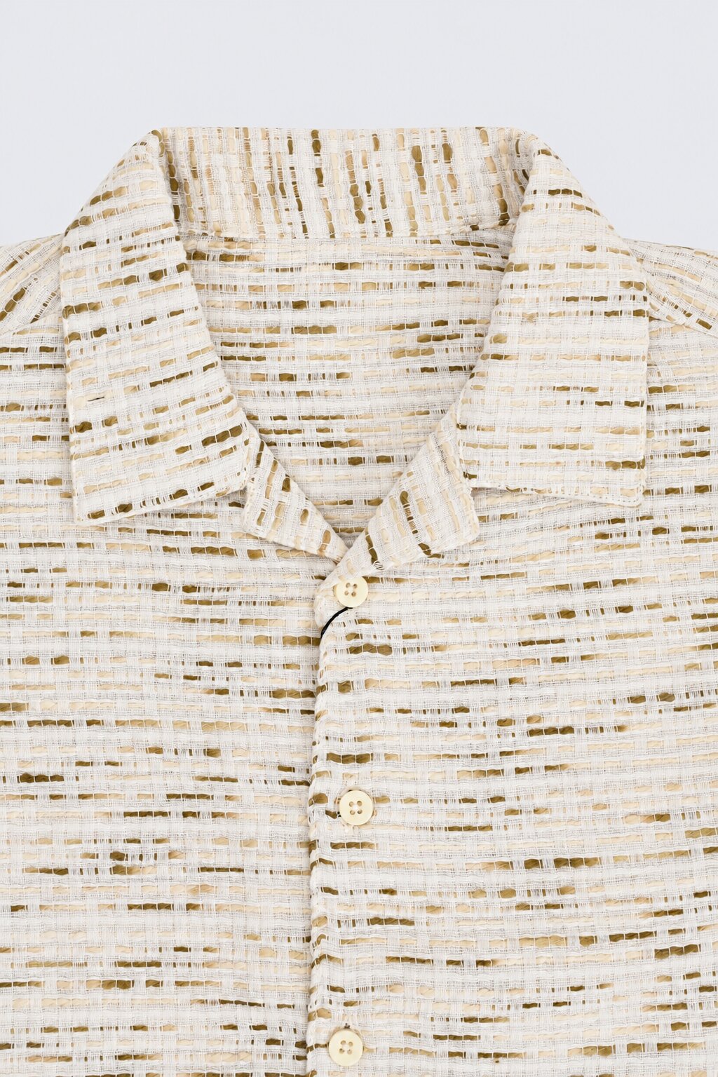 Tweens Boys Cream Textured Cotton Shirt - Image 5