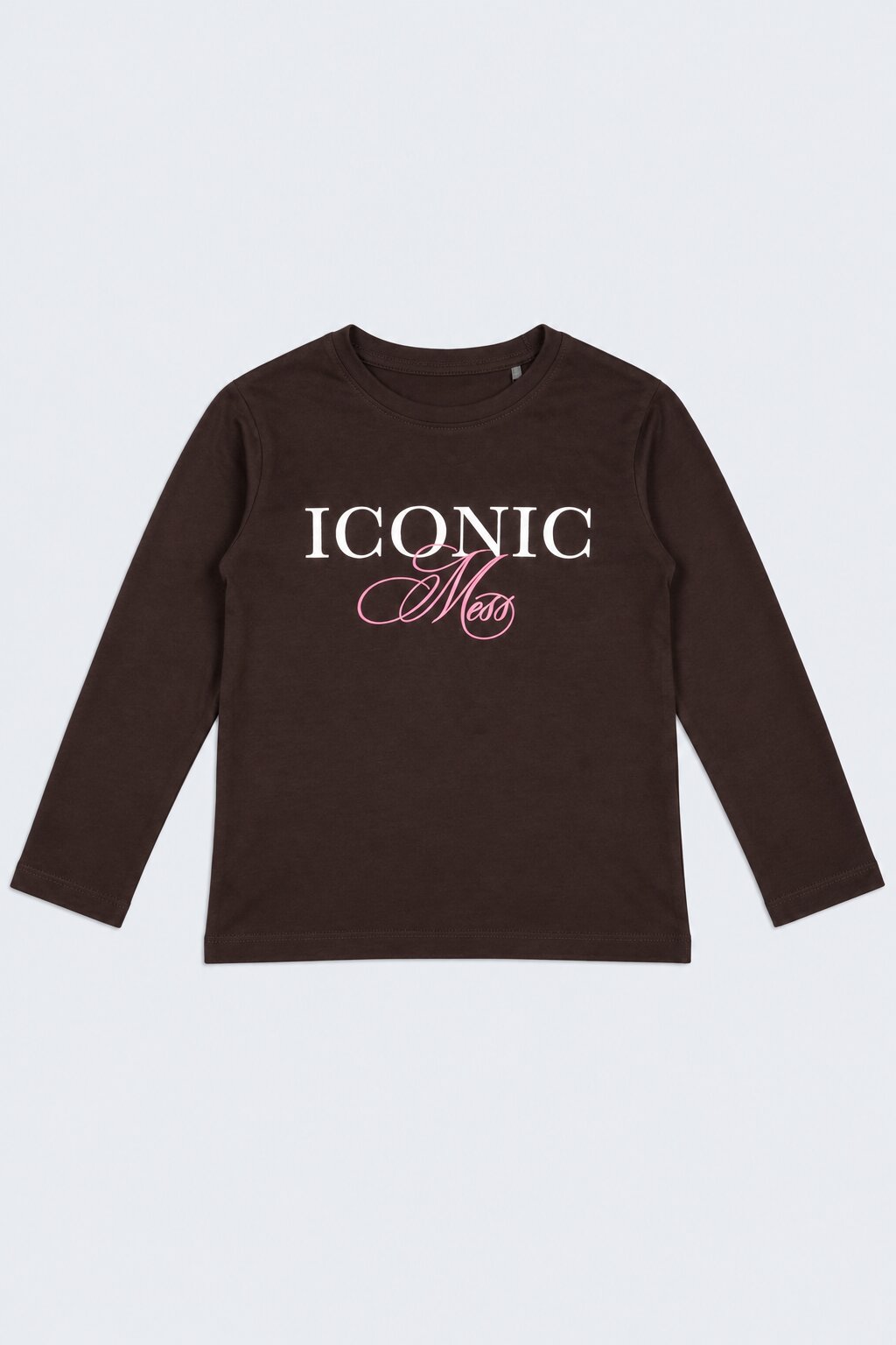 Tweens Girls Brown Typography Print T-Shirt - Image 2