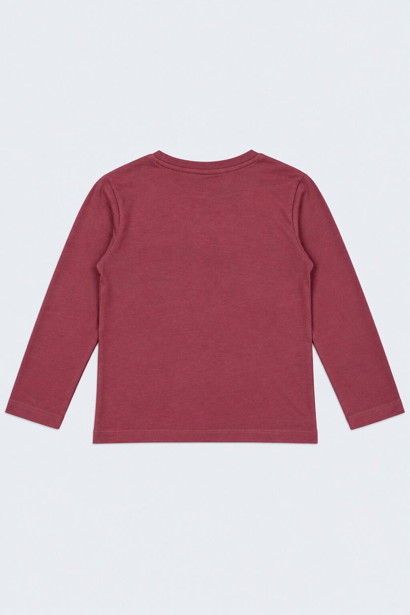 Tweens Girls Red Teddy Bear Graphic Print T-Shirt - Image 4