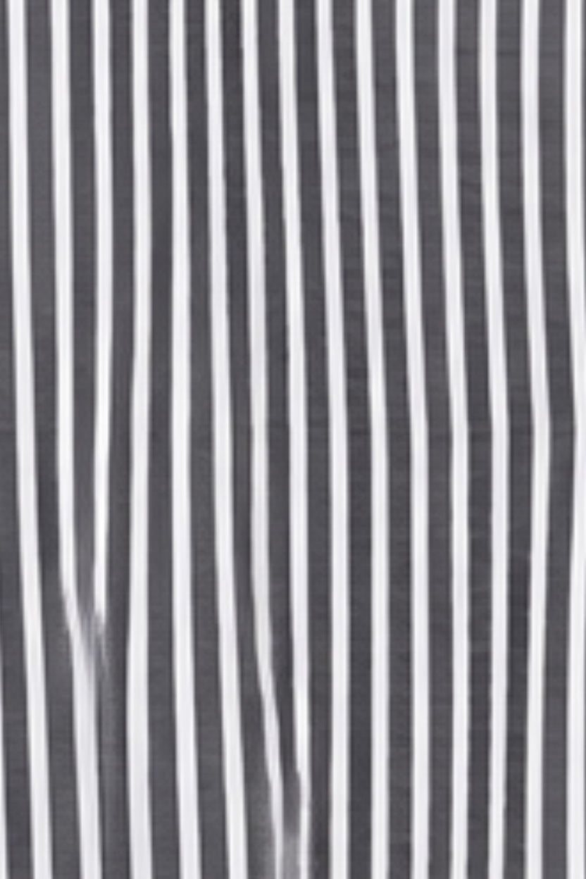 Mens Charcoal and White Striped Lounge Shirt - Image 6