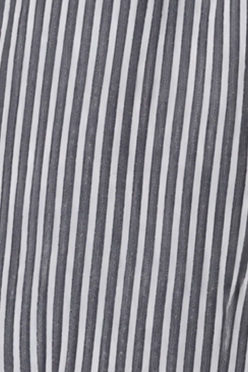 Mens Charcoal and White Striped Drawstring Lounge Shorts - Image 7