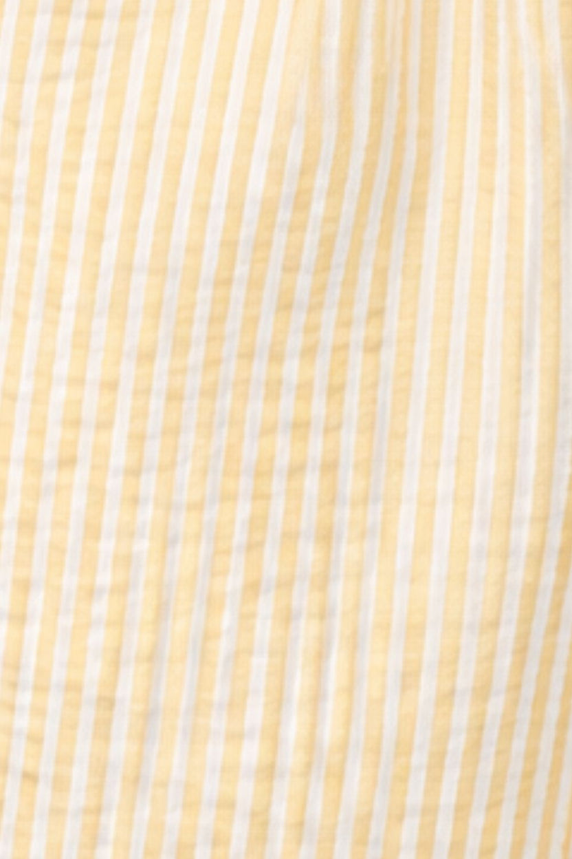 Mens Yellow and White Striped Drawstring Lounge Shorts - Image 7