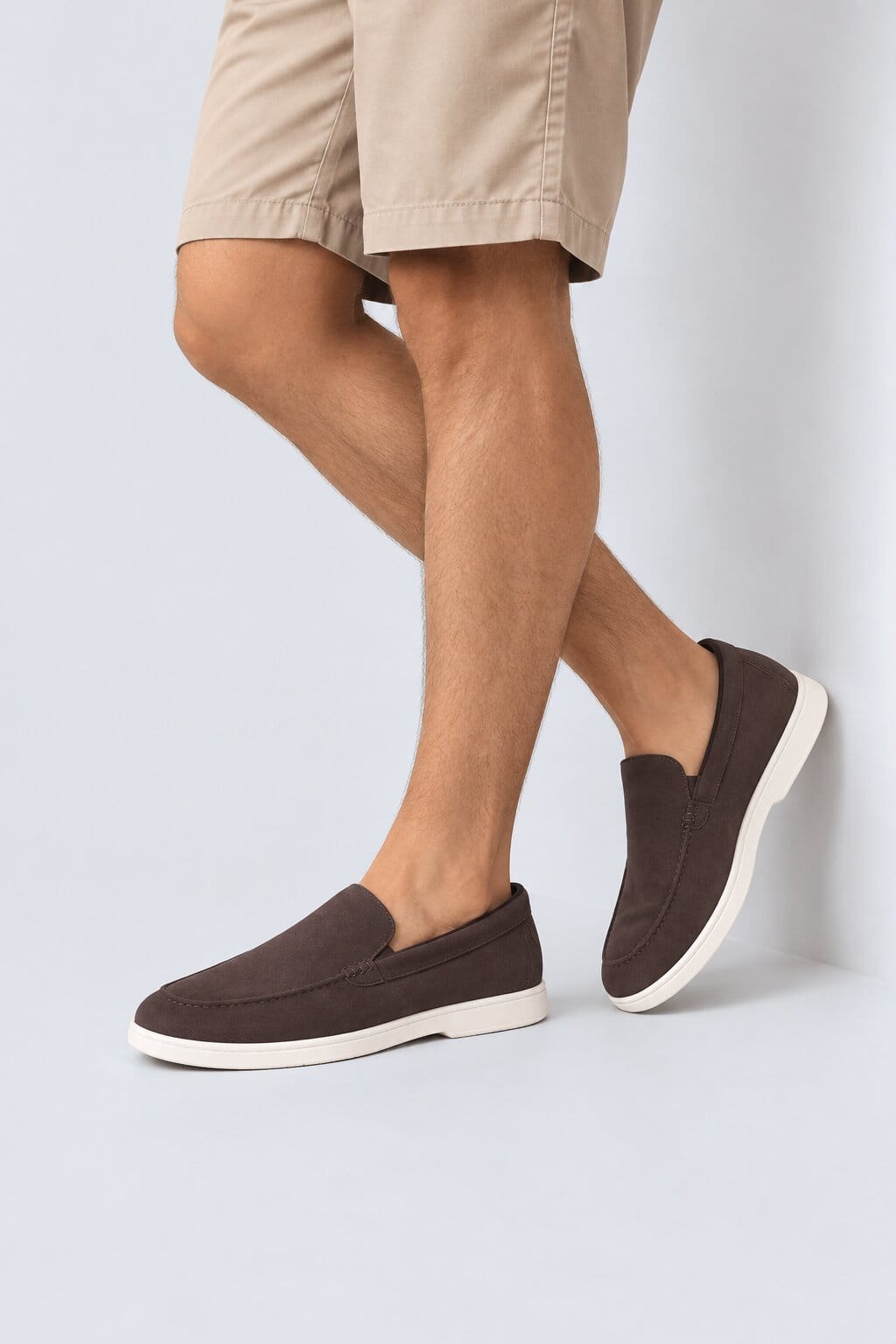 Mens Solid Brown Slip-On Casual Loafer - Image 1