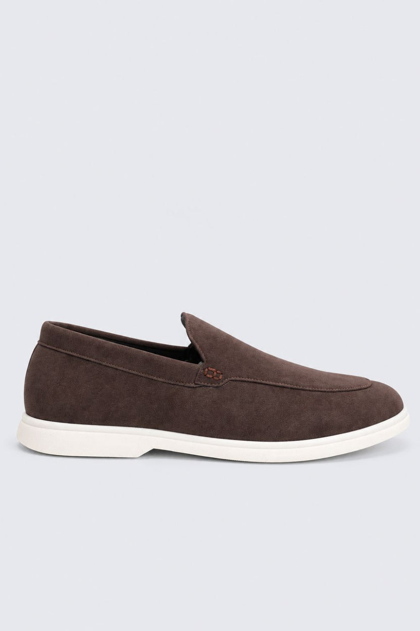 Mens Solid Brown Slip-On Casual Loafer - Image 2