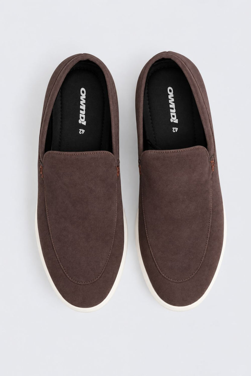 Mens Solid Brown Slip-On Casual Loafer - Image 4