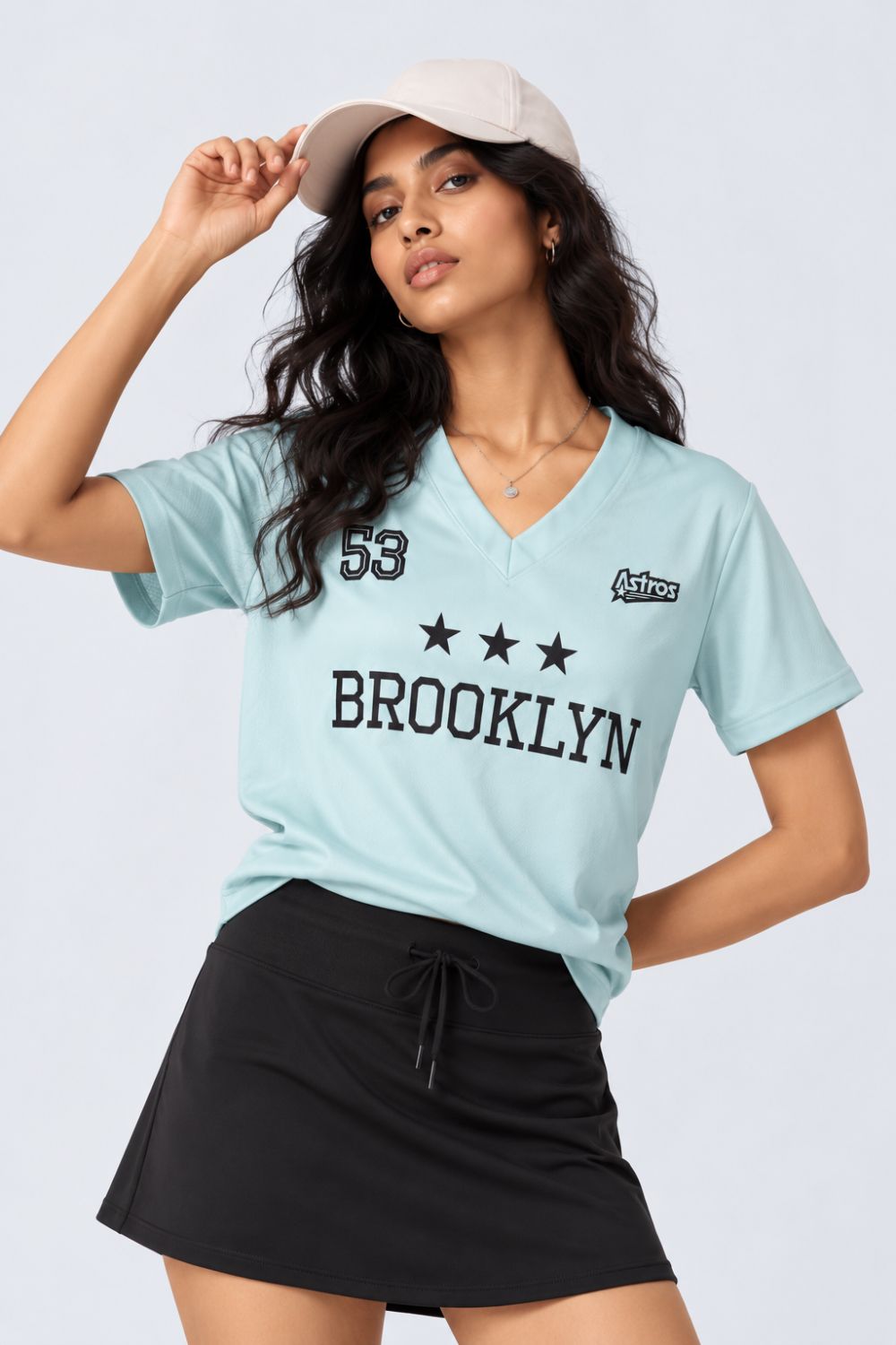 Green Brooklyn Typography Sports Print T-Shirt - Image 1