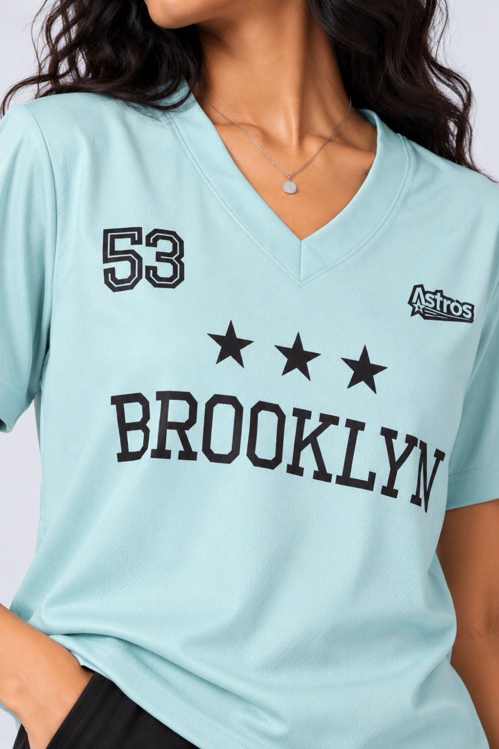 Green Brooklyn Typography Sports Print T-Shirt - Image 9